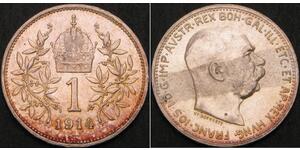 1 Corona Austria-Hungary (1867-1918) Silver Franz Joseph I (1830 - 1916)