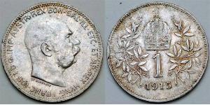 1 Corona Austria-Hungary (1867-1918) Silver Franz Joseph I (1830 - 1916)
