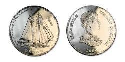 1 Corona Tristan da Cunha  Elisabetta II (1926-2022)