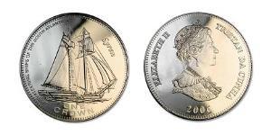 1 Corona Tristan da Cunha  Elisabetta II (1926-2022)