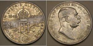 1 Corona Австро-Угорщина (1867-1918) Срібло Франц Иосиф I (1830 - 1916)