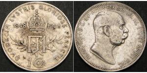 1 Corona Австро-Угорщина (1867-1918) Срібло Франц Иосиф I (1830 - 1916)