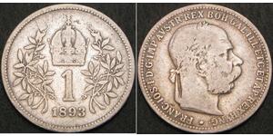 1 Corona Австро-Угорщина (1867-1918) Срібло Франц Иосиф I (1830 - 1916)