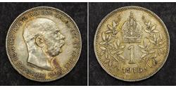 1 Corona 奥匈帝国 (1867 - 1918) 銀 弗朗茨·约瑟夫一世 (1830 - 1916)