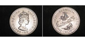 1 Crown Bermudes Argent Elizabeth II (1926-2022)