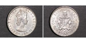 1 Crown Bermudes Argent Elizabeth II (1926-2022)
