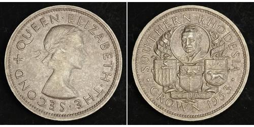 1 Crown Southern Rhodesia (1923-1980) Argent Elizabeth II (1926-2022)