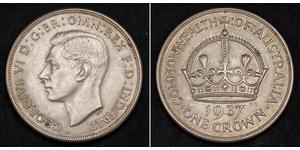 1 Crown Ôstralie (1788 - 1939) Argent George VI (1895-1952)