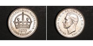 1 Crown Ôstralie (1788 - 1939) Argent George VI (1895-1952)