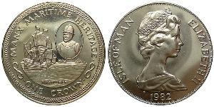 1 Crown Isle of Man Copper/Nickel Elizabeth II (1926-2022)