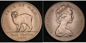 1 Crown Isle of Man Copper/Nickel Elizabeth II (1926-2022)