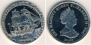 1 Crown Tristan da Cunha Copper/Nickel Elizabeth II (1926-2022)