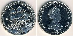 1 Crown Tristan da Cunha Copper/Nickel Elizabeth II (1926-2022)