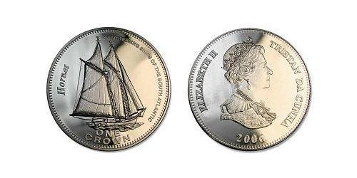 1 Crown Tristan da Cunha (archipel) Cuivre/Nickel Elizabeth II (1926-2022)