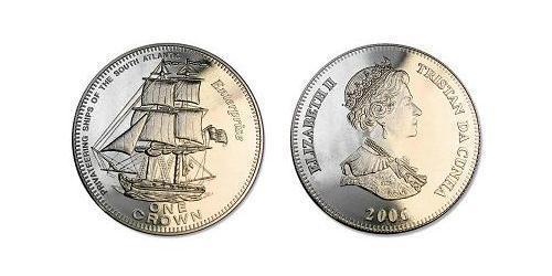 1 Crown Tristan da Cunha (archipel) Cuivre/Nickel Elizabeth II (1926-2022)
