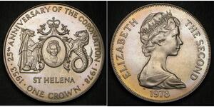 1 Crown Île Sainte-Hélène (1981 - ) Cuivre/Nickel Elizabeth II (1926-2022)