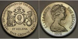1 Crown Île Sainte-Hélène (1981 - ) Cuivre/Nickel Elizabeth II (1926-2022)
