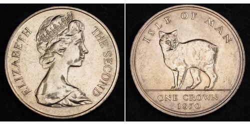 1 Crown Isle of Man Kupfer/Nickel Elizabeth II (1926-2022)
