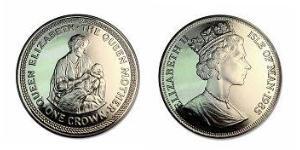 1 Crown Isla de Man Níquel/Cobre Isabel II (1926-2022)