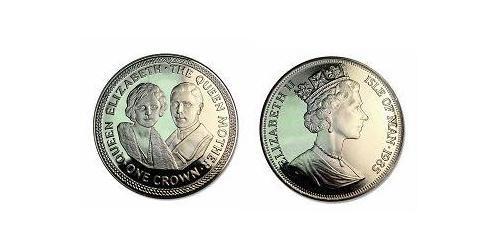 1 Crown Isla de Man Níquel/Cobre Isabel II (1926-2022)