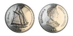 1 Crown Tristán de Acuña Níquel/Cobre Isabel II (1926-2022)