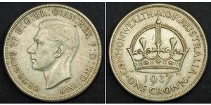 1 Crown Australia (1788 - 1939) Plata Jorge VI (1895-1952)