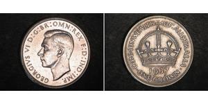 1 Crown Australia (1788 - 1939) Plata Jorge VI (1895-1952)