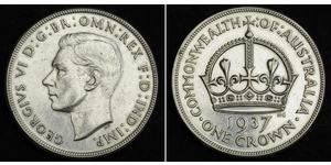 1 Crown Australia (1788 - 1939) Plata Jorge VI (1895-1952)