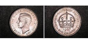 1 Crown Australia (1788 - 1939) Plata Jorge VI (1895-1952)
