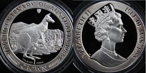 1 Crown Australia (1939 - ) Plata Isabel II (1926-2022)