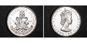 1 Crown Bermudas Plata Isabel II (1926-2022)