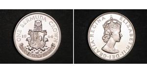 1 Crown Bermudas Plata Isabel II (1926-2022)