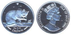 1 Crown Isla de Man Plata 