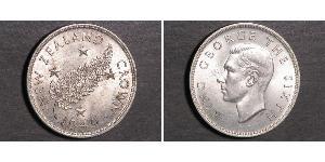 1 Crown Nueva Zelanda Plata Jorge VI (1895-1952)