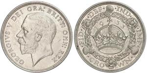 1 Crown Reino Unido (1922-) Plata Jorge V (1865-1936)