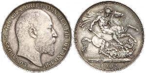 1 Crown Reino Unido de Gran Bretaña e Irlanda (1801-1922) Plata Eduardo VII (1841-1910)
