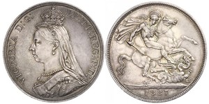 1 Crown Reino Unido de Gran Bretaña e Irlanda (1801-1922) Plata Victoria (1819 - 1901)