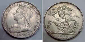 1 Crown Reino Unido de Gran Bretaña e Irlanda (1801-1922) Plata Victoria (1819 - 1901)