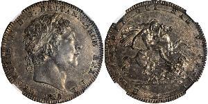 1 Crown Reino Unido de Gran Bretaña e Irlanda (1801-1922) Plata Jorge III (1738-1820)