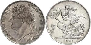 1 Crown Reino Unido de Gran Bretaña e Irlanda (1801-1922) Plata Jorge IV (1762-1830)