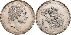 1 Crown Reino Unido de Gran Bretaña e Irlanda (1801-1922) Plata Jorge III (1738-1820)