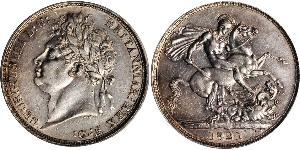 1 Crown Reino Unido de Gran Bretaña e Irlanda (1801-1922) Plata Jorge IV (1762-1830)