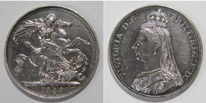 1 Crown Reino Unido de Gran Bretaña e Irlanda (1801-1922) Plata Victoria (1819 - 1901)