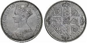 1 Crown Reino Unido de Gran Bretaña e Irlanda (1801-1922) Plata Victoria (1819 - 1901)