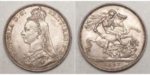 1 Crown Reino Unido de Gran Bretaña e Irlanda (1801-1922) Plata Victoria (1819 - 1901)