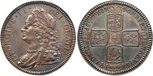 1 Crown Reino de Gran Bretaña (1707-1801) Plata Jorge II (1683-1760)