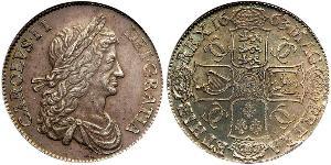 1 Crown Reino de Inglaterra (927-1649,1660-1707) Plata Carlos II (1630-1685)