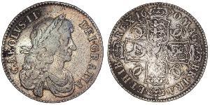 1 Crown Reino de Inglaterra (927-1649,1660-1707) Plata Carlos II (1630-1685)