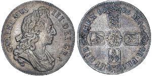 1 Crown Reino de Inglaterra (927-1649,1660-1707) Plata Guillermo III (1650-1702)