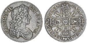 1 Crown Reino de Inglaterra (927-1649,1660-1707) Plata Carlos II (1630-1685)